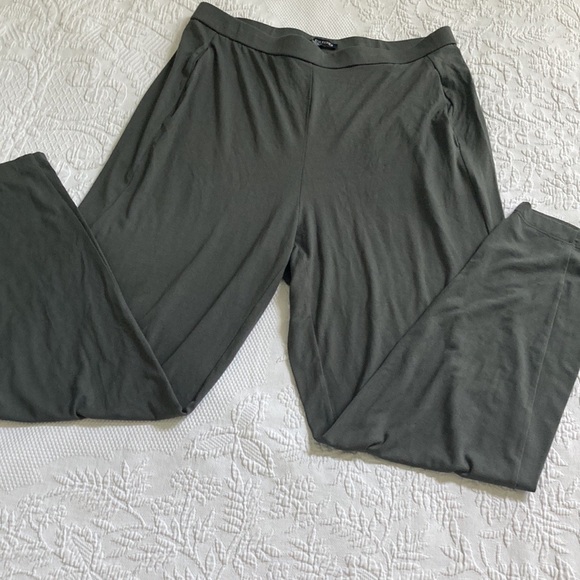 Eileen Fisher pull on pants washable stretch viscose blend gray size M - Picture 11 of 13